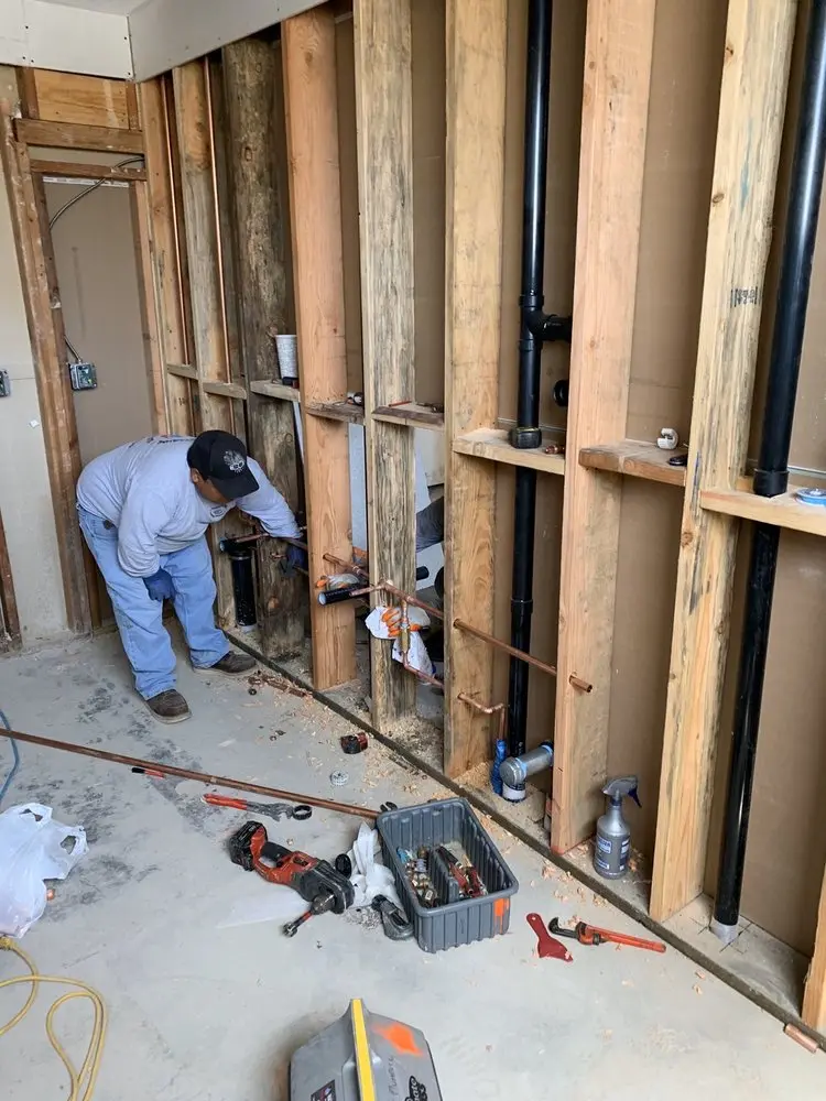 Commercial rough-in plumbing for Water Heater Replacement in Tall Pines at River Ridge